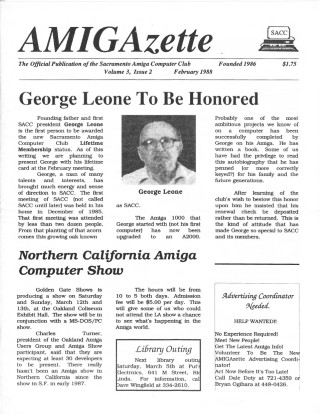 AmigaZette - 1988-02 cover